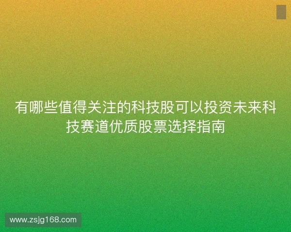 有哪些值得关注的科技股可以投资未来科技赛道优质股票选择指南 有哪些值得关注的科技股可以投资未来科技赛道优质股票选择指南